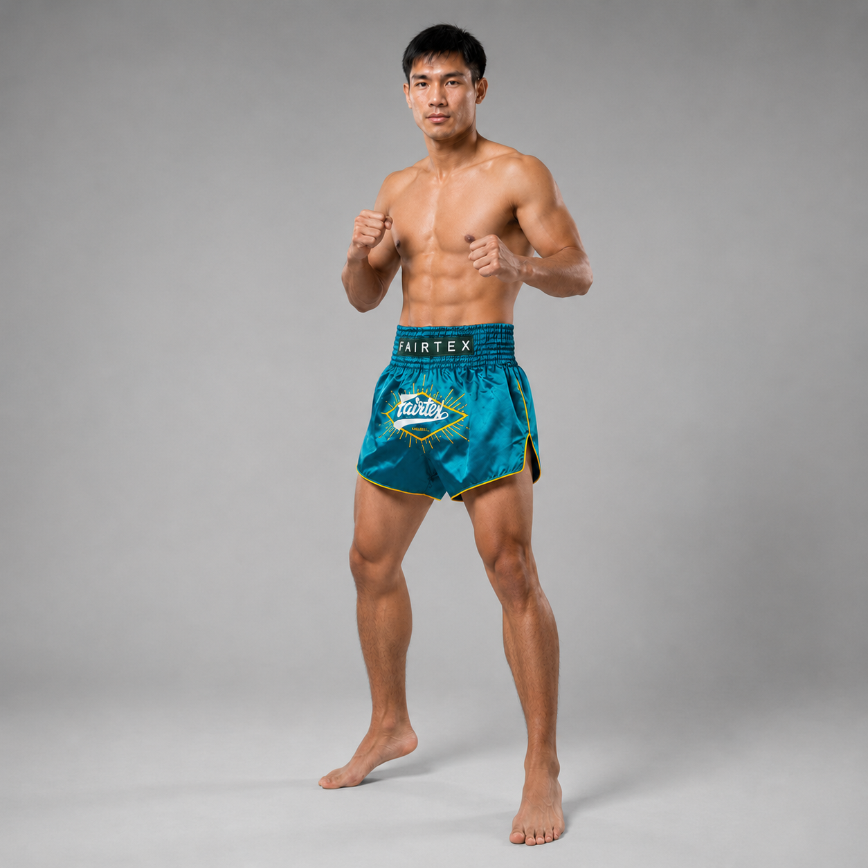 Fairtex Muay Thai Shorts Focus Yellow Piping BS1907