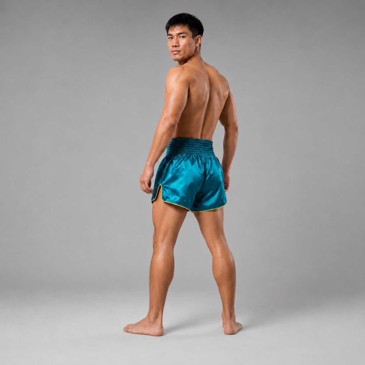 Fairtex Muay Thai Shorts Focus Yellow Piping BS1907