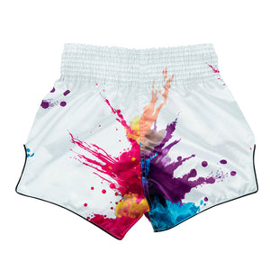 Fairtex Muay Thai Shorts White Funky Soul BS1939