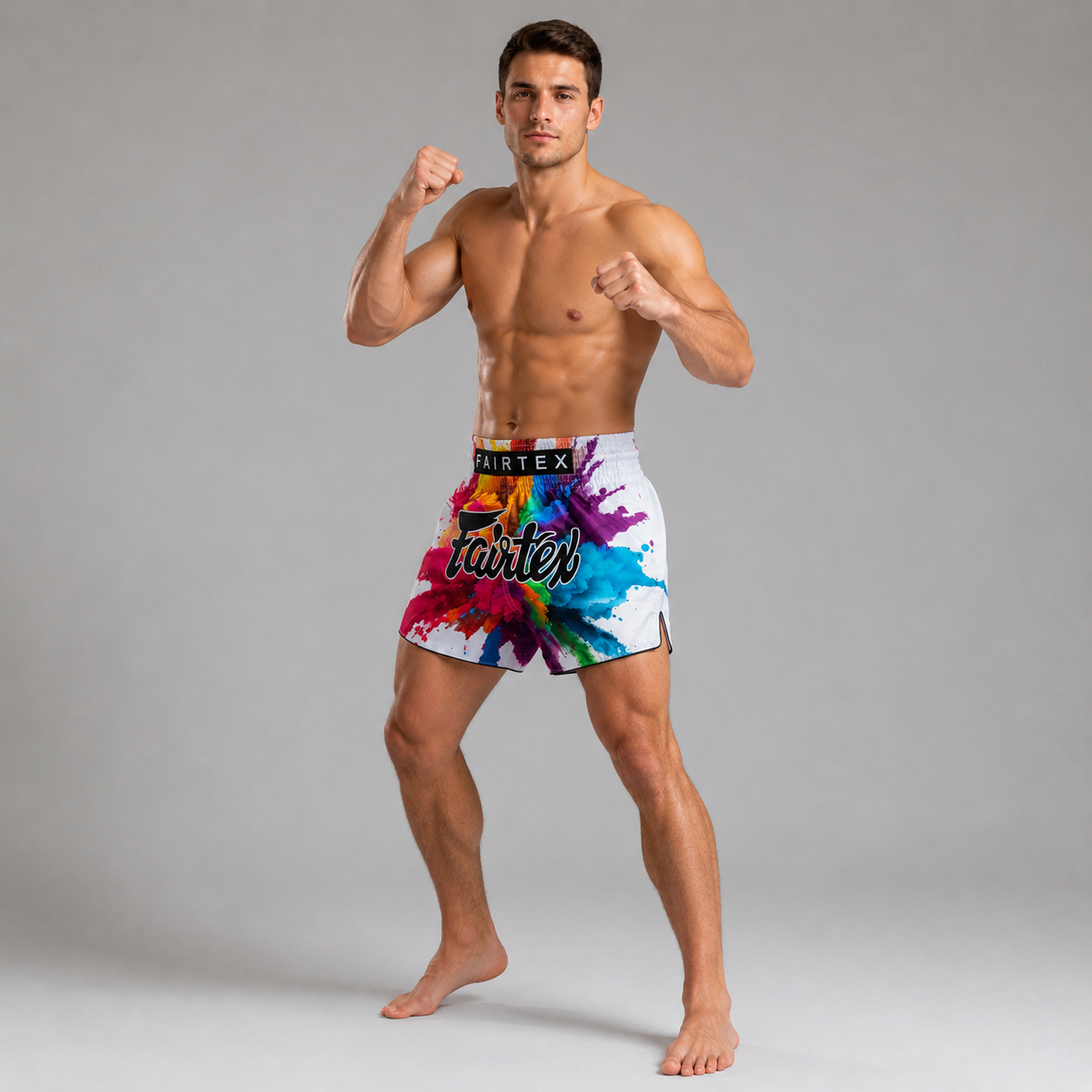Fairtex Muay Thai Shorts White Funky Soul BS1939