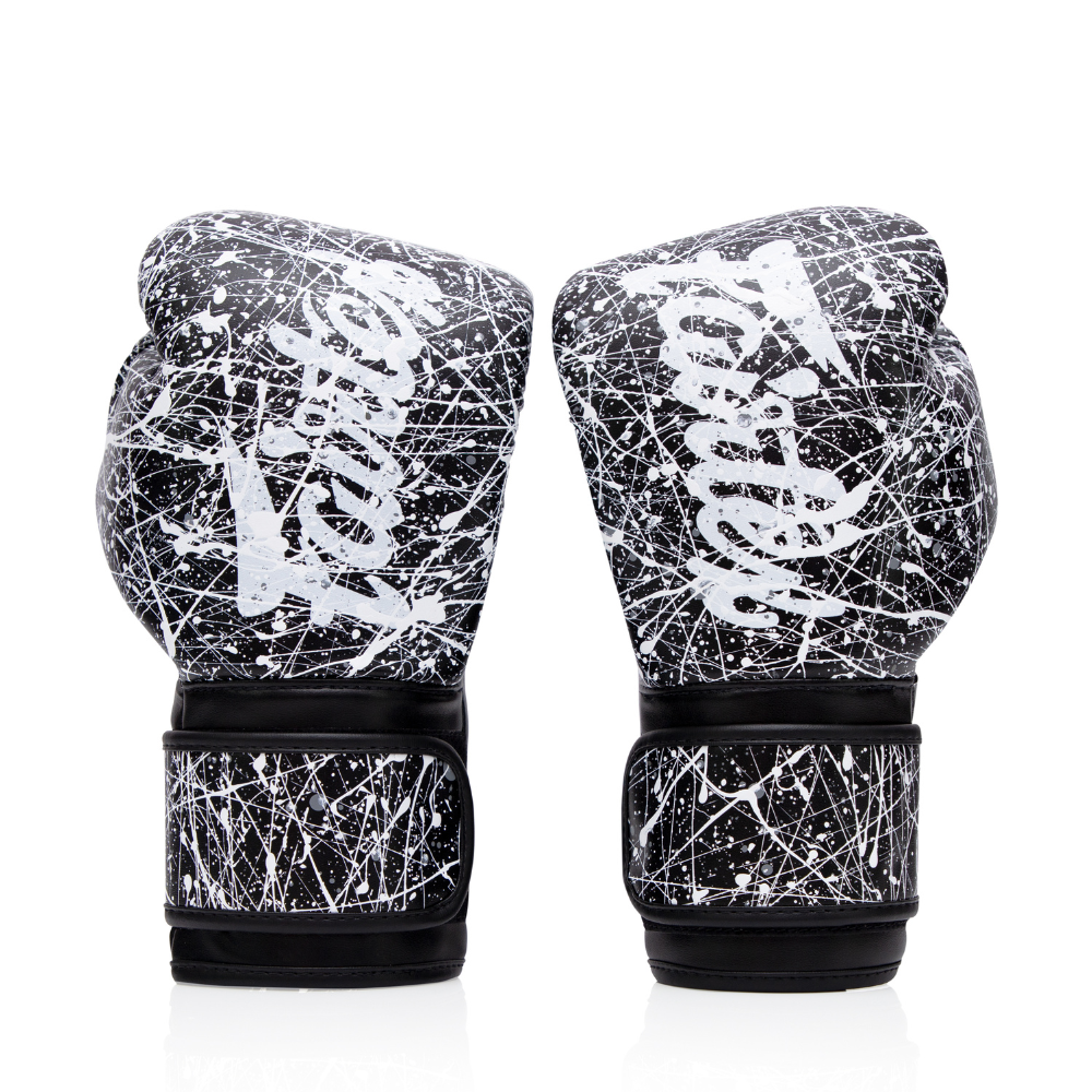 Fairtex BGV14 Microfiber Gloves - Art Collections - Black/White Painter