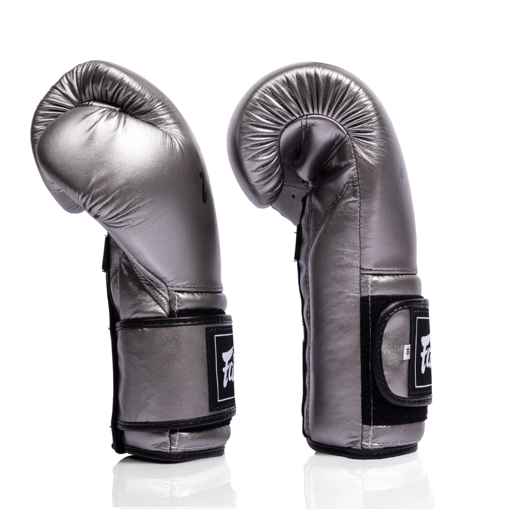 Fairtex Mexican Style Boxing Gloves BGV9C-PLUS -  Gun Metallic