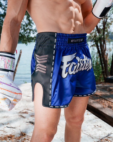 Fairtex Kickboxing Shorts - Arokaya Special - Blue Phantom