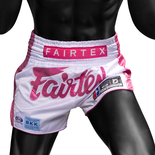 Pink Rose Floral Muay Thai Boxing Shorts main image 1