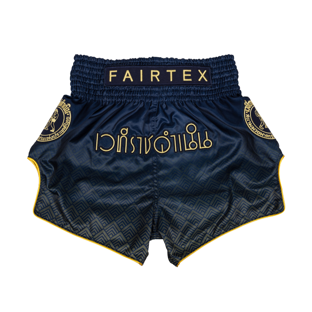 Fairtex x Rajadamnern Muay Thai Shorts - Blue/Gold BS-RAJ03