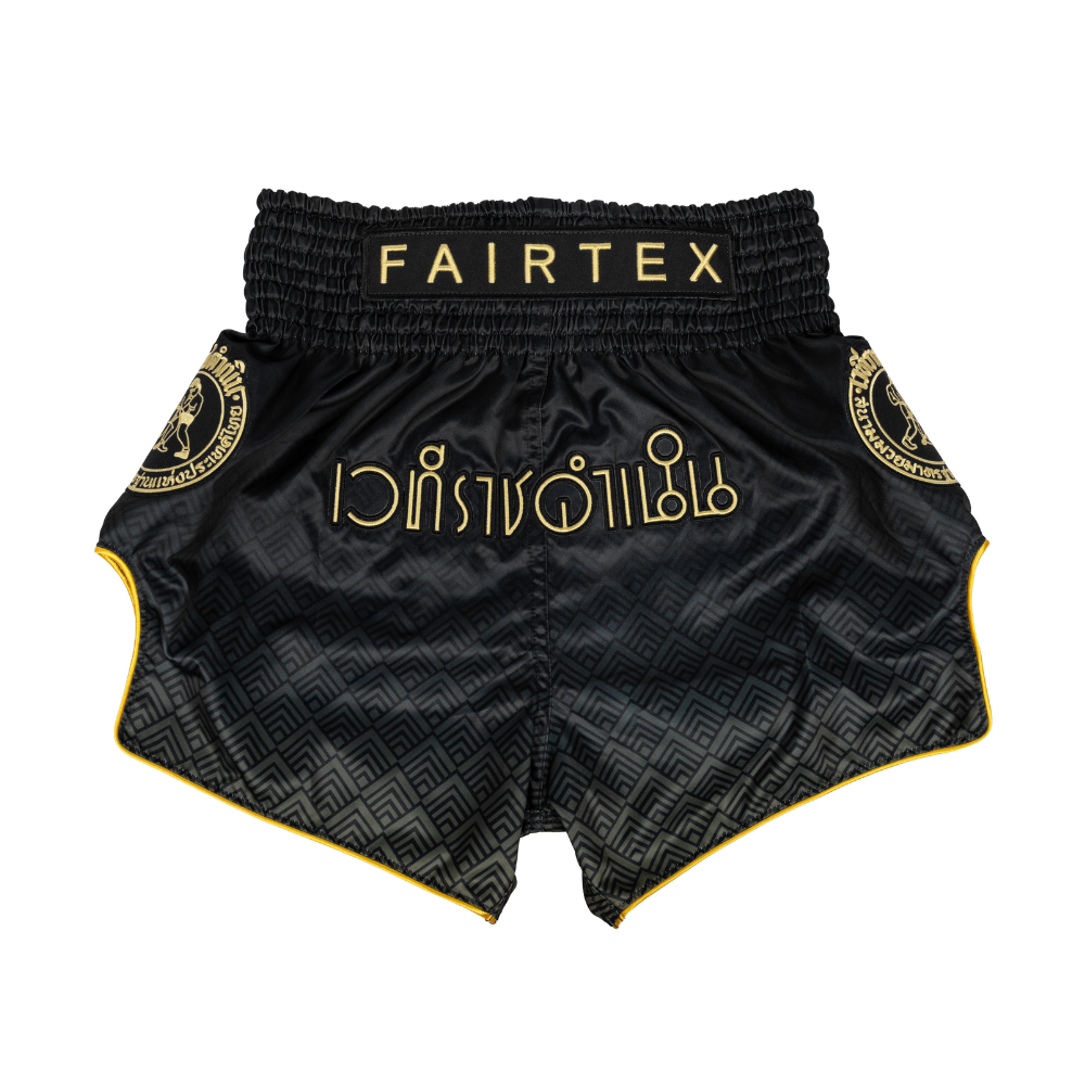 Fairtex x Rajadamnern Muay Thai Shorts - Black/Gold BS-RAJ04