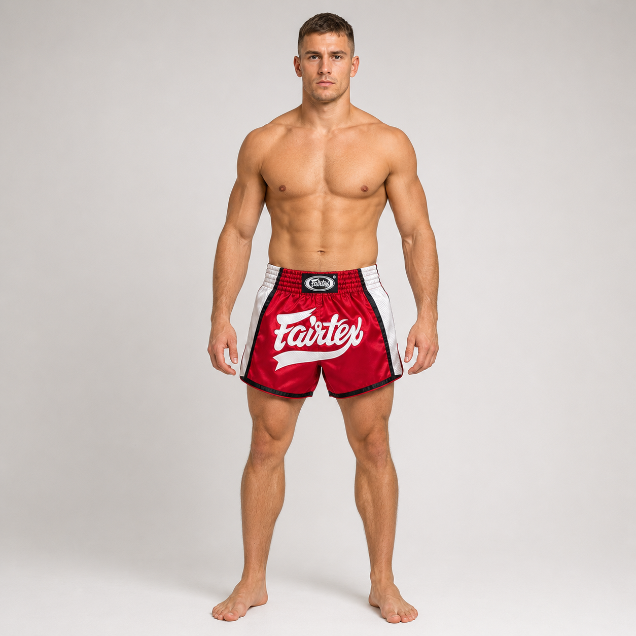 Fairtex Kickboxing Shorts Red/White BS1704