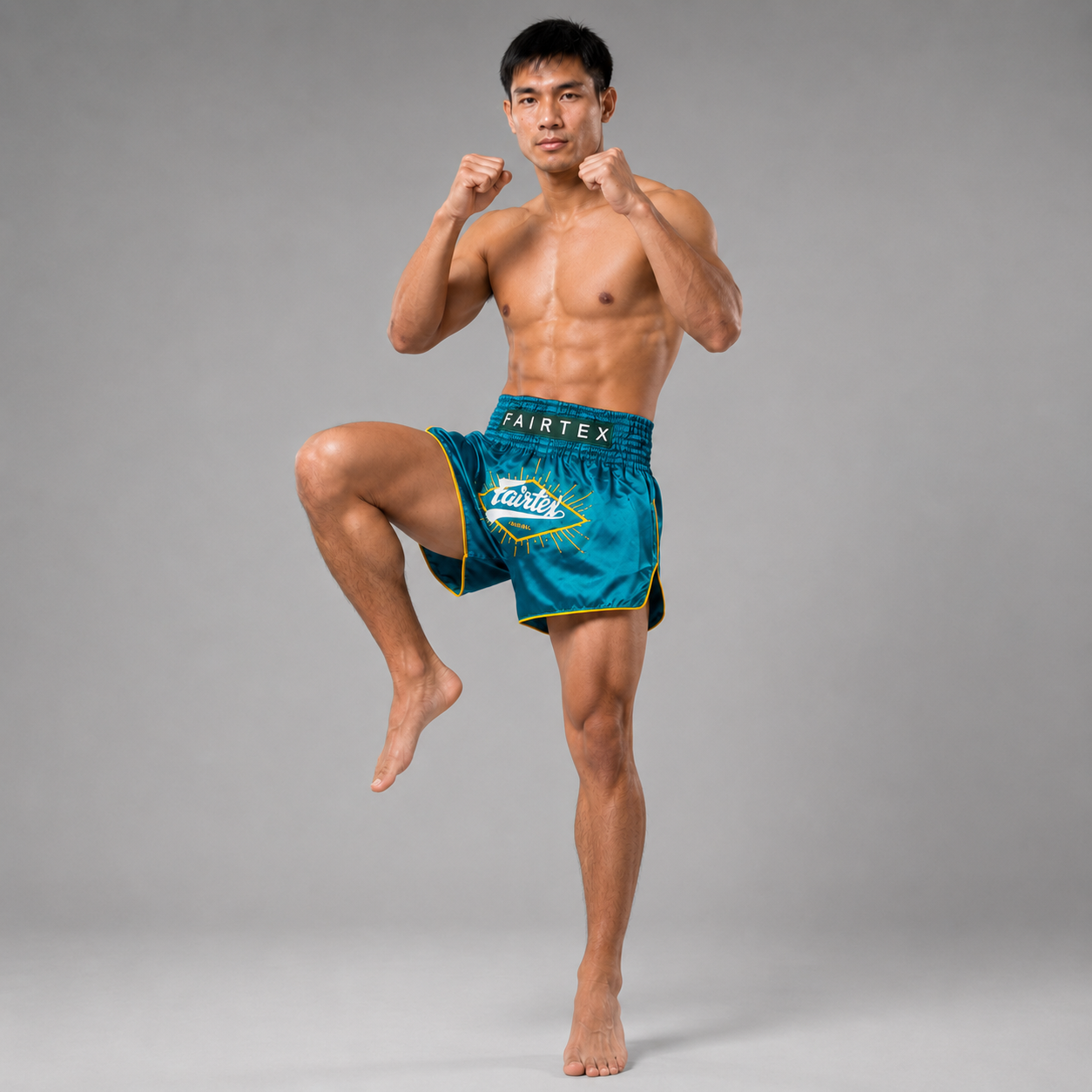 Fairtex Muay Thai Shorts Focus Yellow Piping BS1907