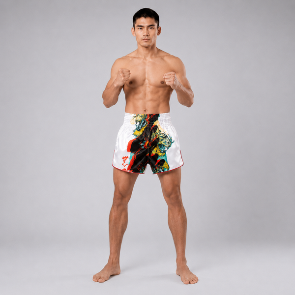 Fairtex Muay Thai Shorts – BS1908 Satoru Collection White