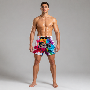 Fairtex Muay Thai Shorts White Funky Soul BS1939
