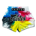 Fairtex Muay Thai Shorts White Acid Jazz BS1937