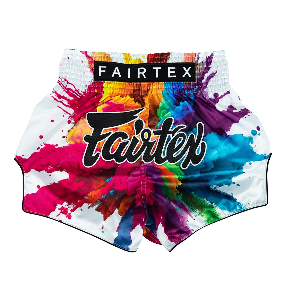 Fairtex Muay Thai Shorts White Funky Soul BS1939