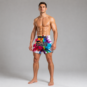Fairtex Muay Thai Shorts White Funky Soul BS1939