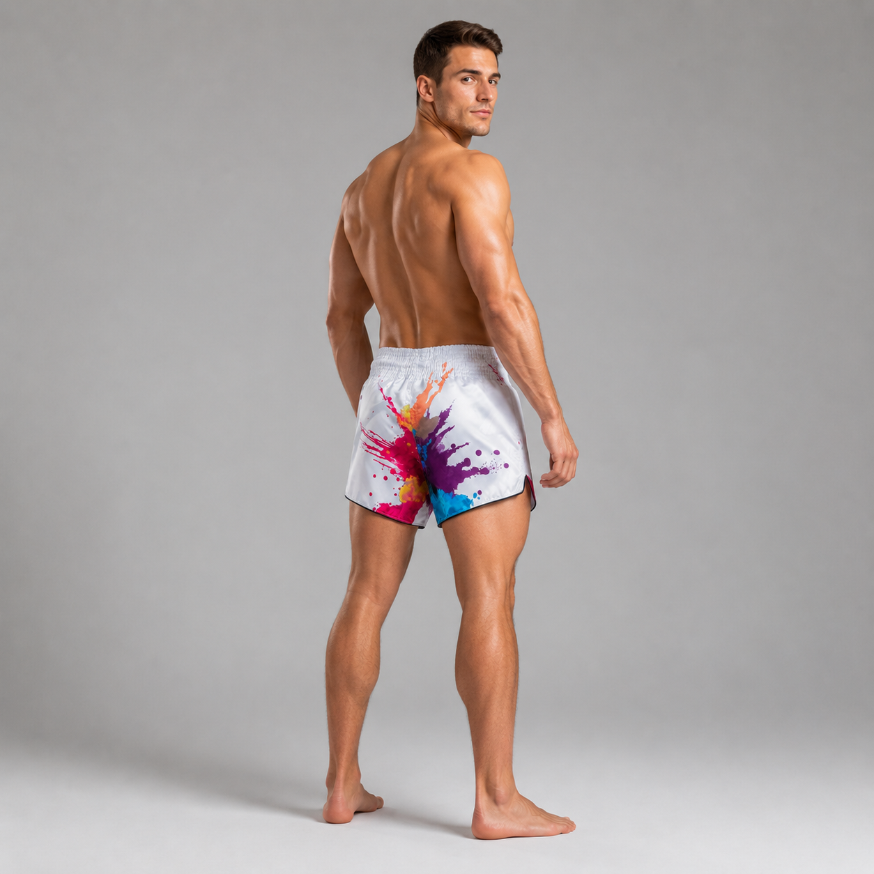 Fairtex Muay Thai Shorts White Funky Soul BS1939