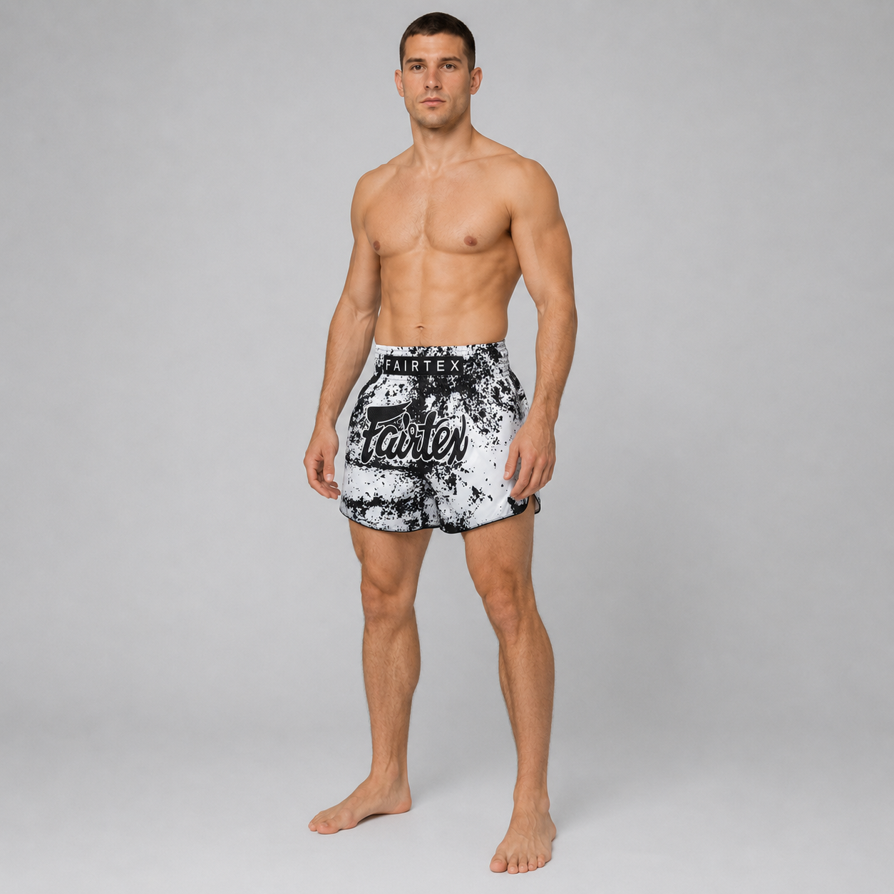 Fairtex Muay Thai Shorts Grunge White BS1948