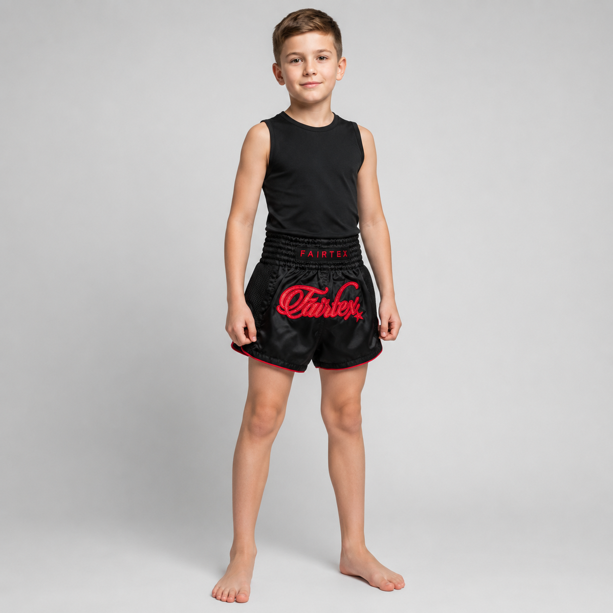 Fairtex Kids Muay Thai Shorts Midnight Red BSK2104