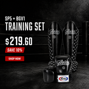 Fairtex Training Bundle Shin Guards SP5 + Universal Gloves BGV1