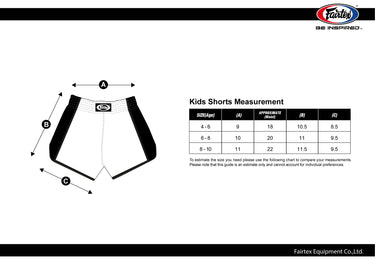 Fairtex Boxing Shorts for Kids - BSK2103 "White Tiger"