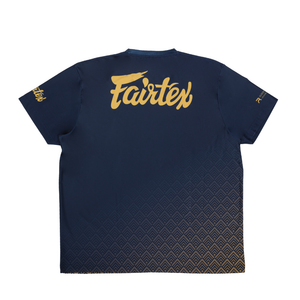 Fairtex x Rajadamnern T-Shirt - Navy Blue/Gold