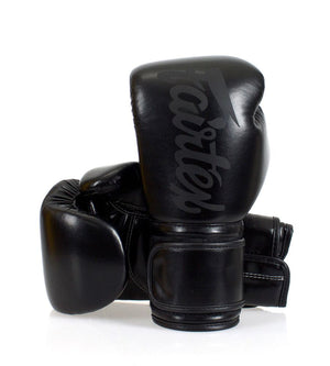 Fairtex Solid Black Boxing Gloves BGV14SB
