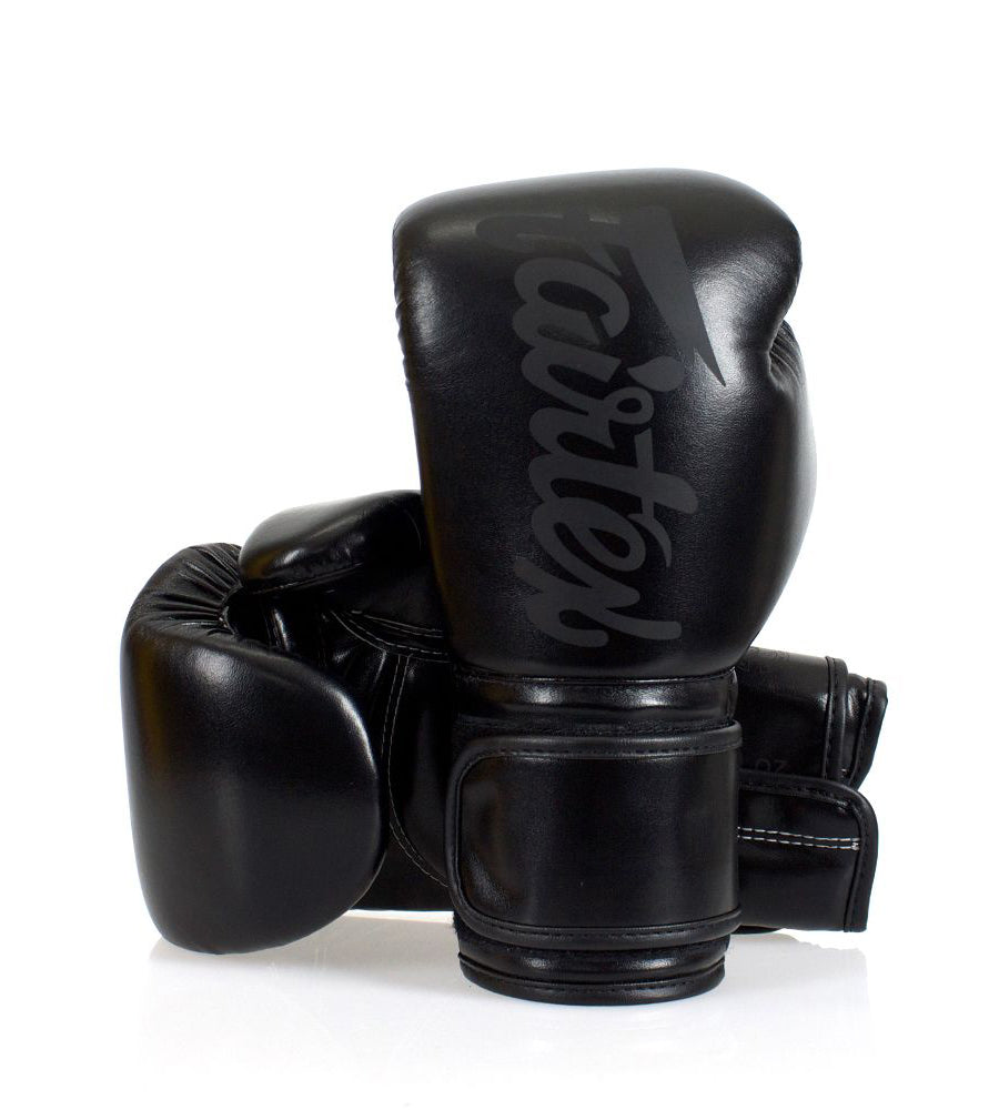 Fairtex Solid Black Boxing Gloves BGV14SB