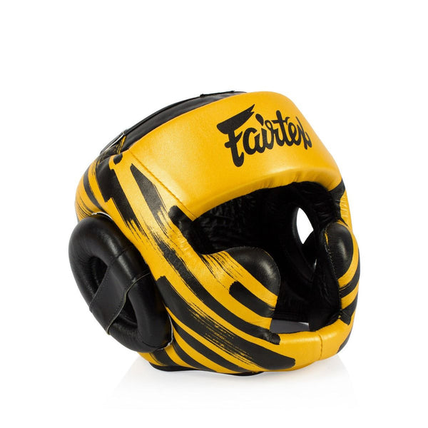 Fairtex ヘッドギア HG16 M2 黒/金　Mサイズ Fairtex HG16-M2 Microfiber Headguard - Fairtex Global