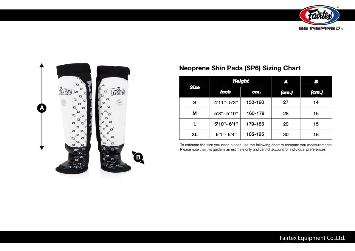 Fairtex Neoprene Shin Guards SP6
